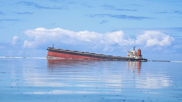 Судно MV Wakashio, севшее на мель у побережья юго-восточного Маврикия - Sputnik Казахстан