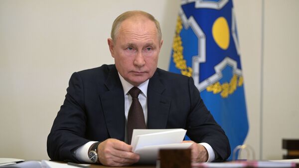 Президент РФ Владимир Путин по видеосвязи принял участие в заседании лидеров ОДКБ - Sputnik Қазақстан
